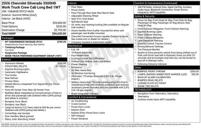 2026 Chevrolet Silverado 3500 HD WT