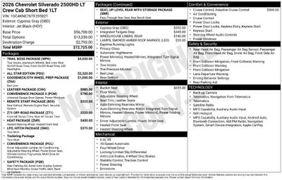 2026 Chevrolet Silverado 2500 HD LT