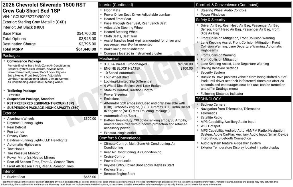 2026 Chevrolet Silverado 1500 RST