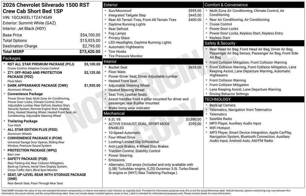 2026 Chevrolet Silverado 1500 RST