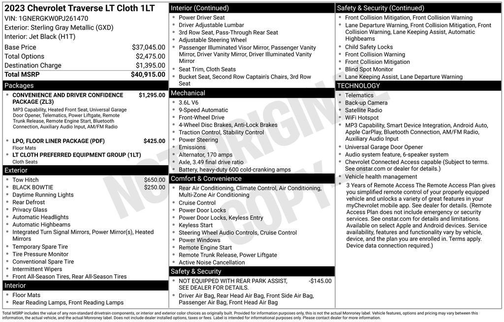 2023 Chevrolet Traverse LT Cloth