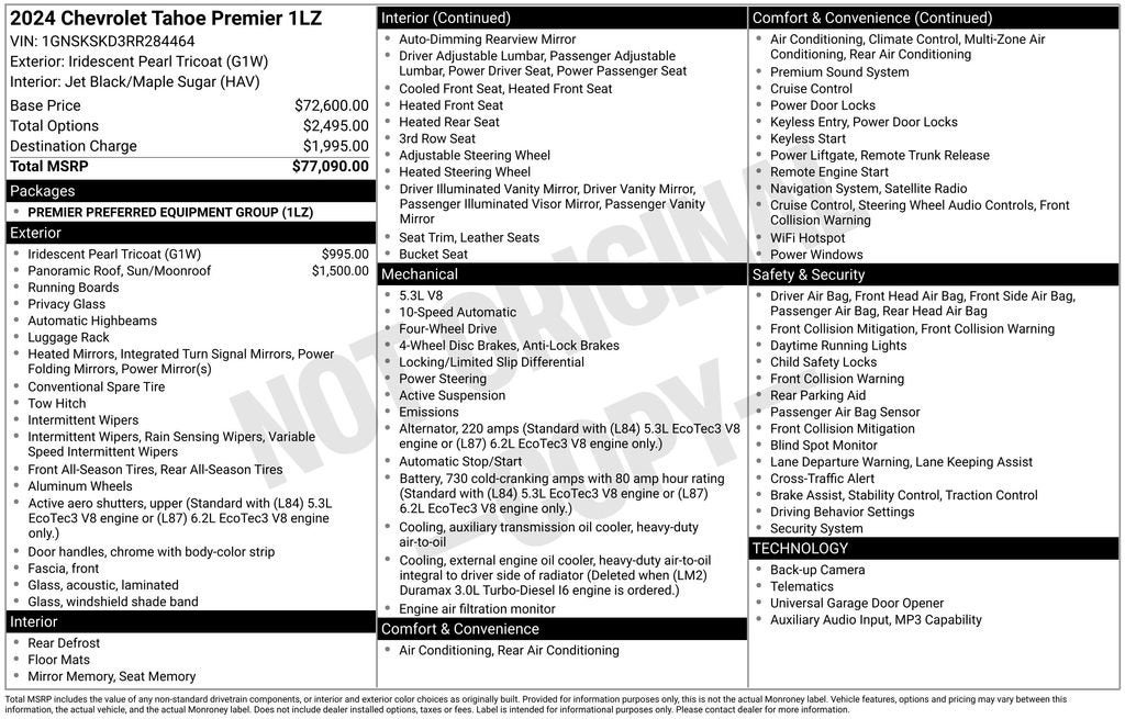2024 Chevrolet Tahoe Premier