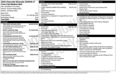 2026 Chevrolet Silverado 2500 HD LT