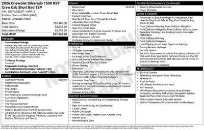 2026 Chevrolet Silverado 1500 RST