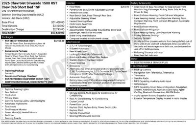 2026 Chevrolet Silverado 1500 RST