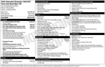 2026 Chevrolet Silverado 1500 RST