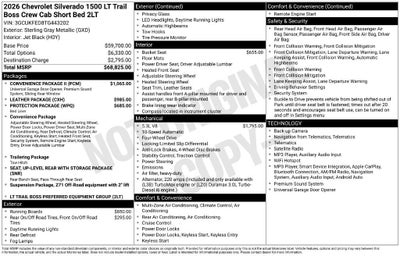 2026 Chevrolet Silverado 1500 LT Trail Boss