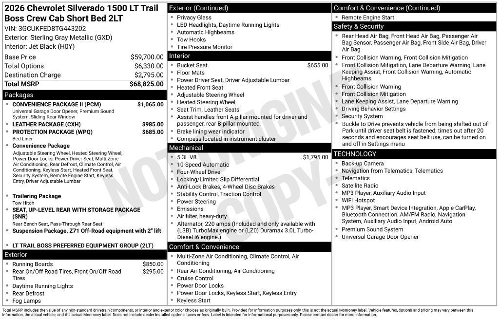 2026 Chevrolet Silverado 1500 LT Trail Boss