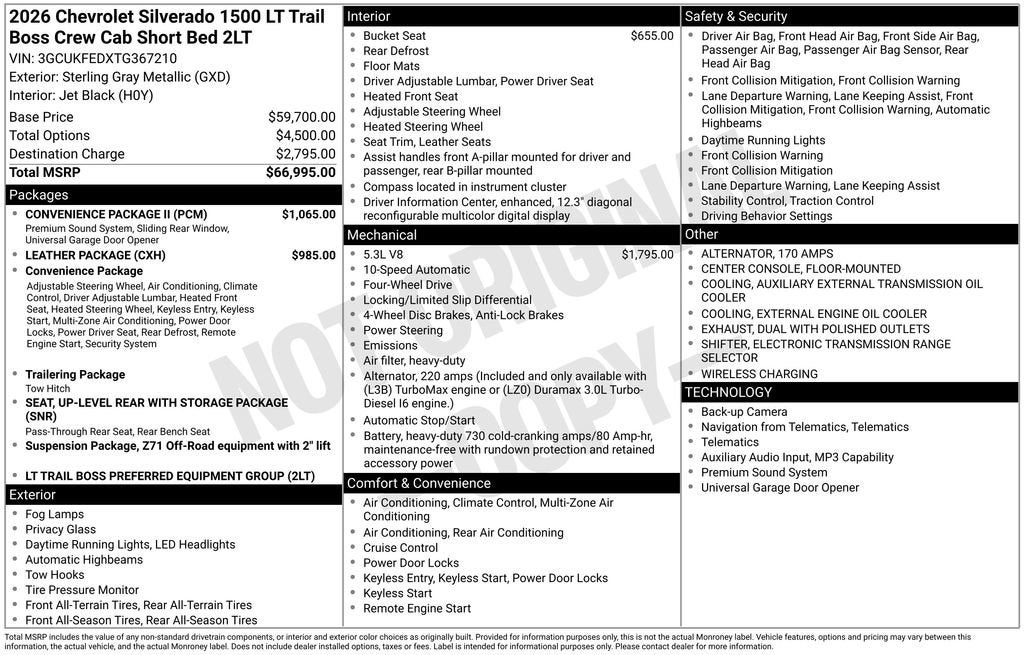 2026 Chevrolet Silverado 1500 LT Trail Boss