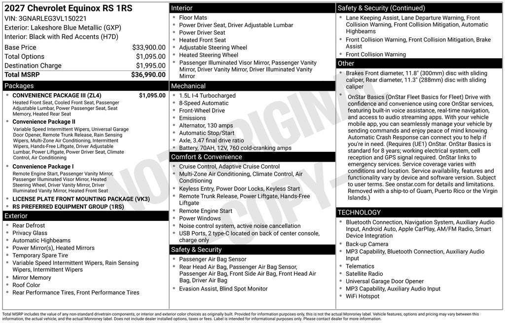 2027 Chevrolet Equinox RS