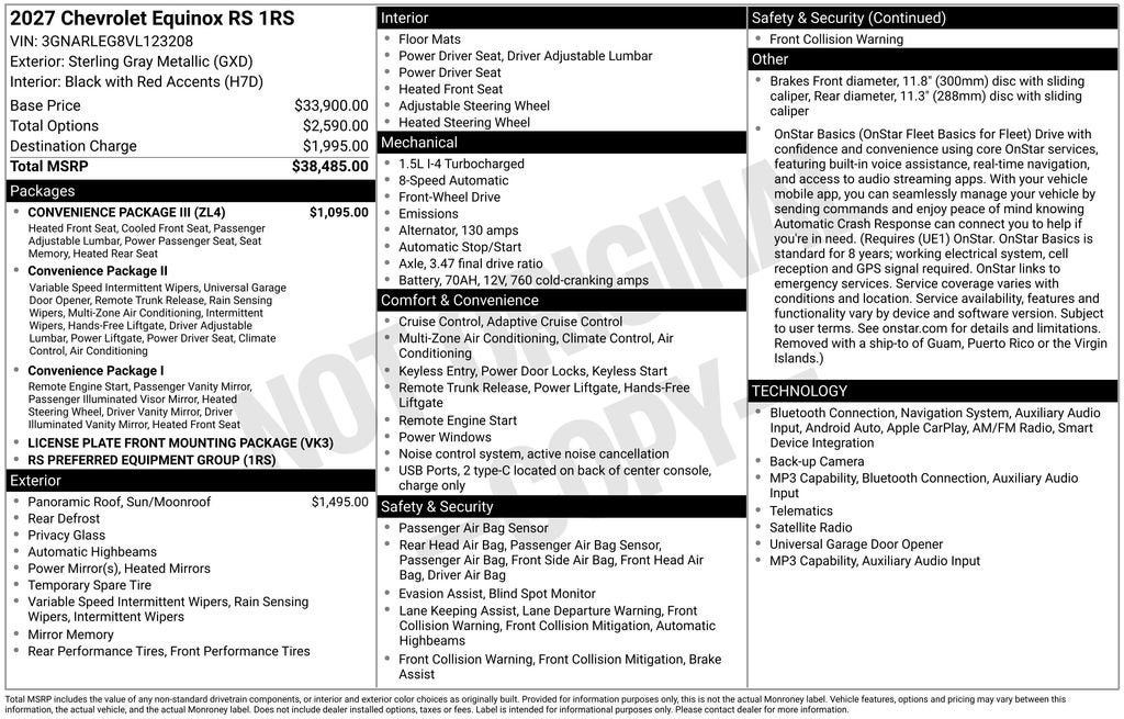 2027 Chevrolet Equinox RS