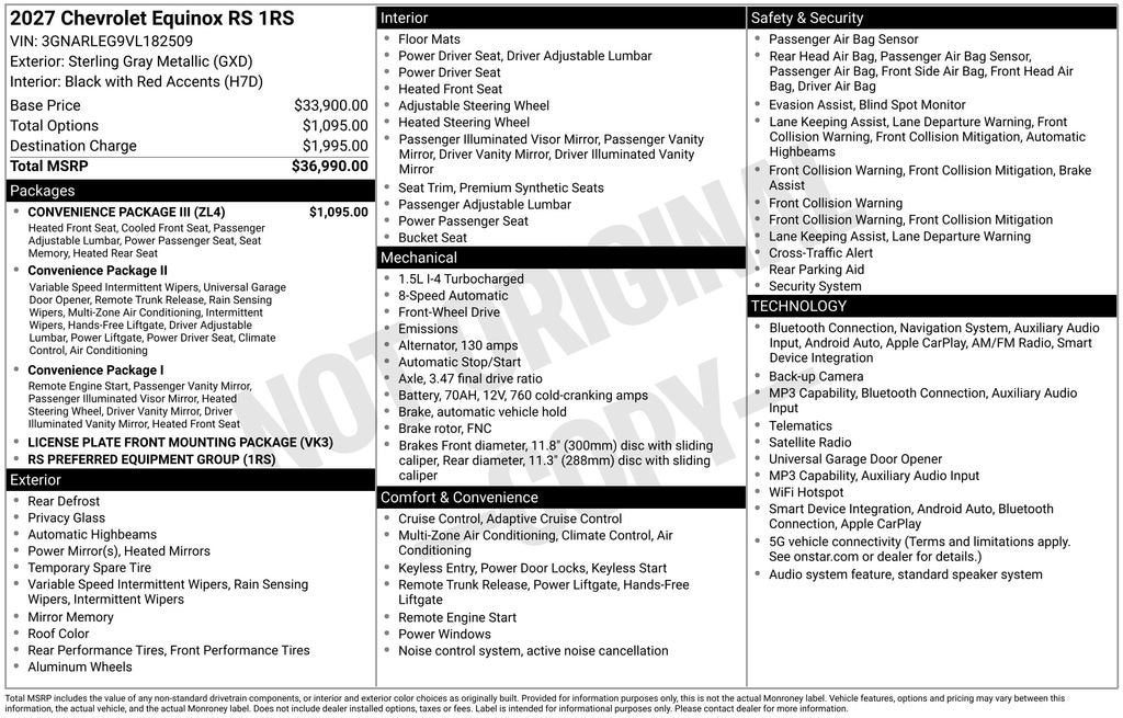 2027 Chevrolet Equinox RS