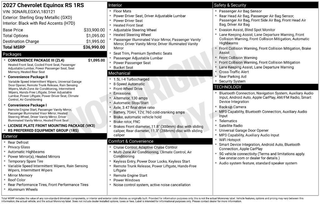 2027 Chevrolet Equinox RS