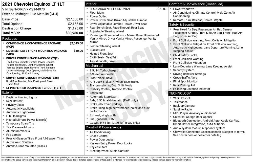 2021 Chevrolet Equinox LT