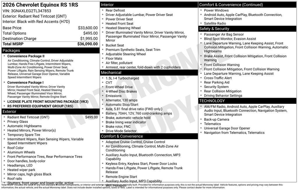 2026 Chevrolet Equinox RS