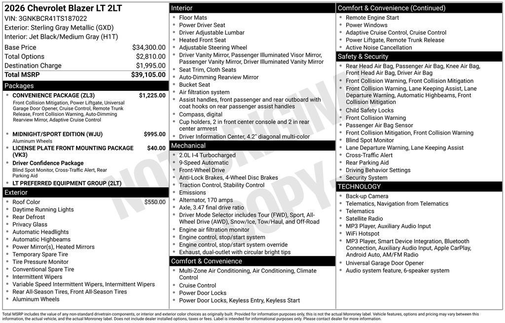 2026 Chevrolet Blazer 2LT