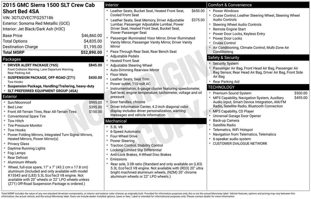 2015 GMC Sierra 1500 SLT