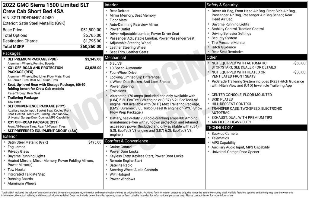 2022 GMC Sierra 1500 Limited SLT