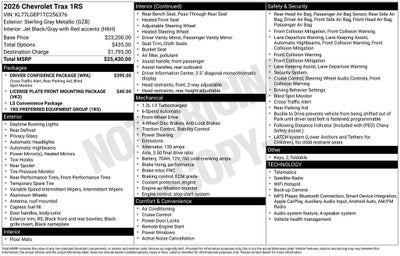 2026 Chevrolet Trax 1RS
