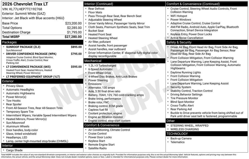 2026 Chevrolet Trax LT