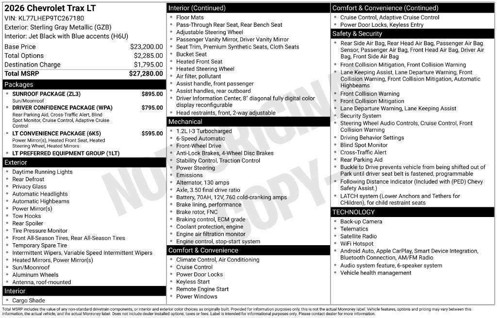 2026 Chevrolet Trax LT